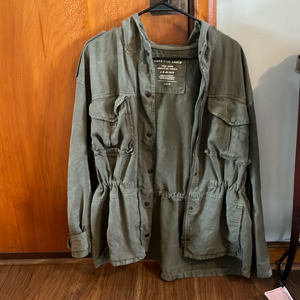 American Eagle Olive Green Woman's Jacket, Size L